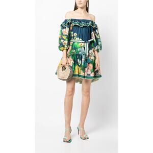 Alemais' Lyla Frill Neck Mini Dress in Royal Blue: Size 2